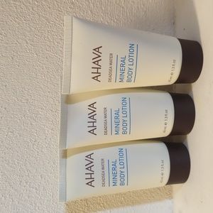 AHAVA Deadsea Water Mineral Body Lotion 1.3 oz Lot of 3 NEW